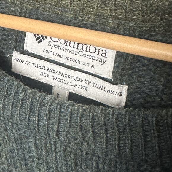 Vintage Columbia Wool Sweater Size Large Earth Tones Y2K Era - Picture 4 of 5